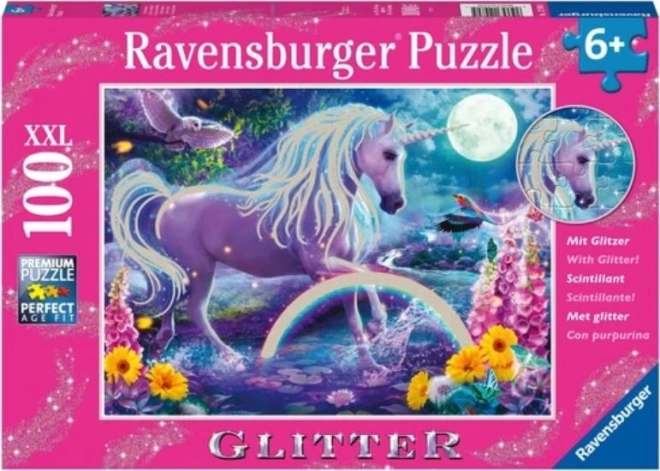 Puzzle Ravensburger con unicornio brillante de 100 piezas