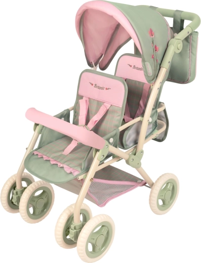 Cochecito plegable DeCuevas para muñecas gemelas con bolso Botanic 2026 – 72 cm