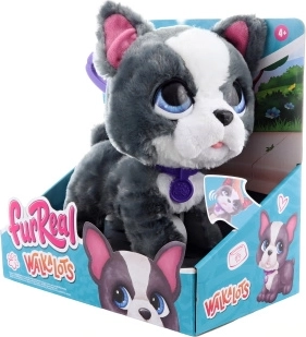 FurReal Walkalots bulldog francés – perrito de peluche interactivo con correa 20 cm