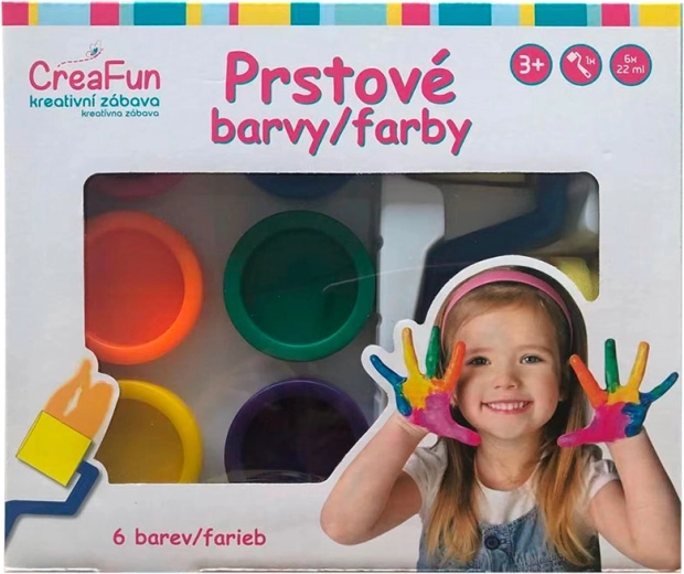 CreaFun pinturas de dedos – set 6 × 132 ml