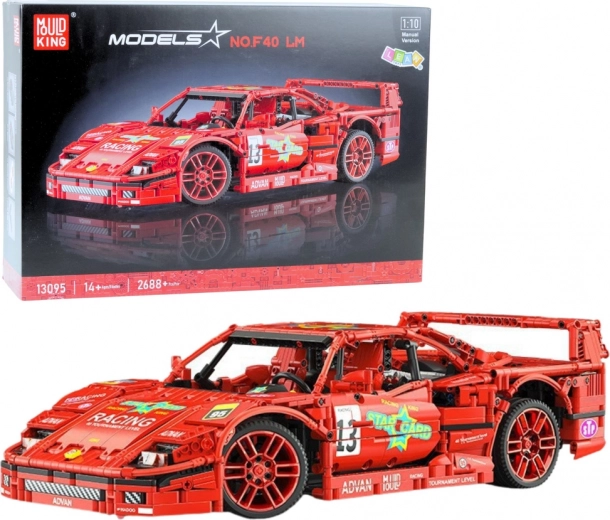 Kit de construcción Coche deportivo de carreras rojo 1:10