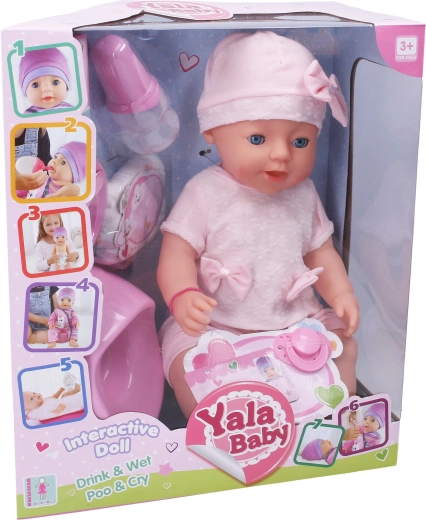 Bebé que hace pis con accesorios 45 cm