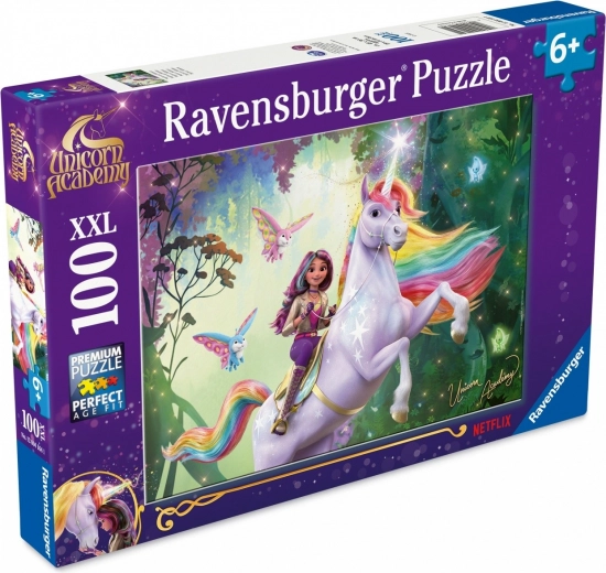 Puzzle XXL 100 piezas – UNICORN ACADEMY (Academia de unicornios) de Ravensburger