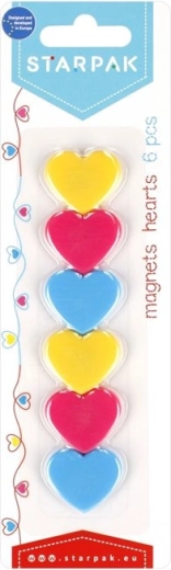 Imanes con forma de corazón STARPAK (6 uds)