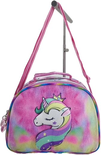 Bolso bandolera para niña con unicornio arcoíris 25 cm