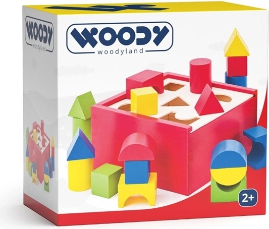 Caja de madera para encajar formas Woody