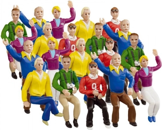 Figuras de aficionados para la tribuna principal 1:32 – juego de 20 personajes sentados