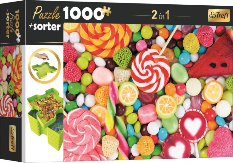 Puzzle con clasificador 2 en 1 Dulces 1000 piezas TREFL