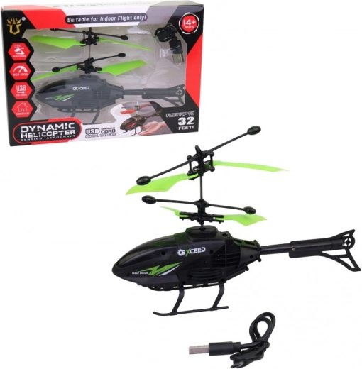 Helicóptero de plástico 18,5 × 4 × 11,5 cm con baterías