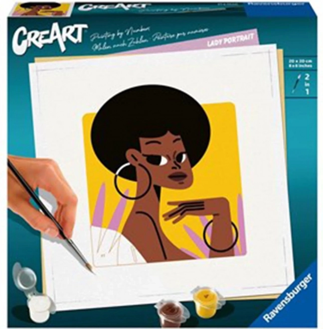Retrato CreArt – pintura por números 20 × 20 cm
