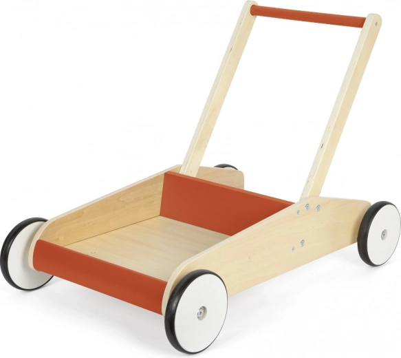 Andador de madera Small Foot para los primeros pasos, rojo