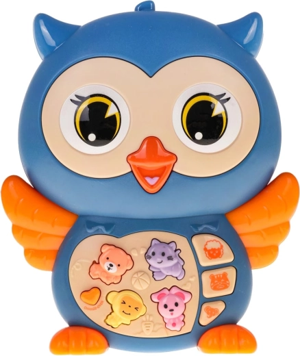 Búho musical interactivo para bebés – azul