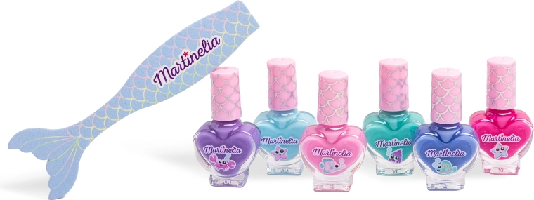 Seis esmaltes de uñas de colores