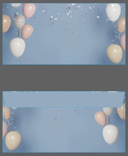 Sobre DL colorido con motivo de globos