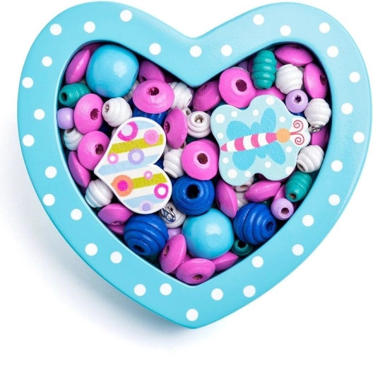 Cuentas pequeño corazón turquesa