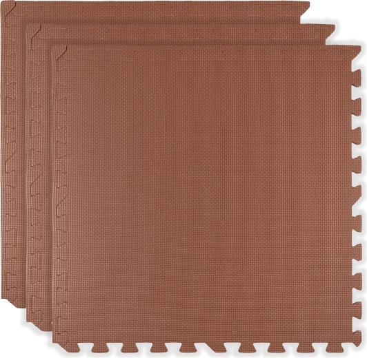 Alfombra de espuma HUMBI 180 × 60 cm – puzzle grande impermeable, seguro para niños, 3 uds, color ladrillo