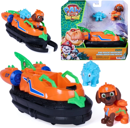 Spin Master La Patrulla Canina Dino Rescue – aerodeslizador Zuma con figuras (17,5 cm)