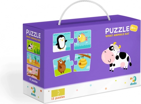 Puzzle DODO ¿Qué comen los animales? 12×2 piezas
