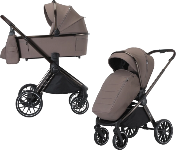 Cochecito combinado Adamex Spark 2en1 chocolate fango