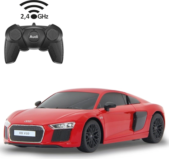 Coche RC Jamara Audi R8 2015 a escala 1:24 rojo - 1 unidad