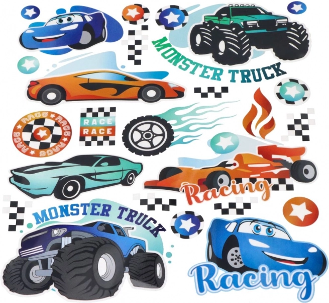 Pegatinas termoadhesivas Monster Truck – hoja grande 20 × 30 cm