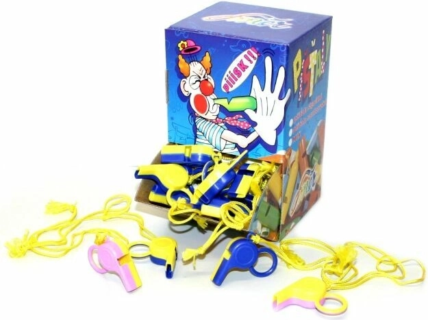 Silbato de árbitro SMĚR con anillo para el dedo y cordón - 1 pieza