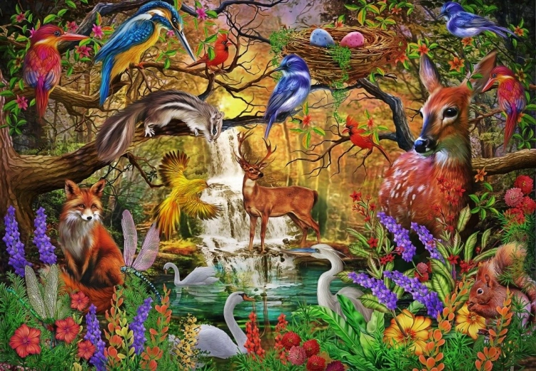 Puzzle Bluebird Bosque dorado 1000 piezas
