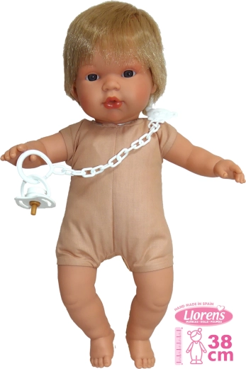Muñeca realista Llorens Sasha con sonidos y cuerpo blando - 38 cm