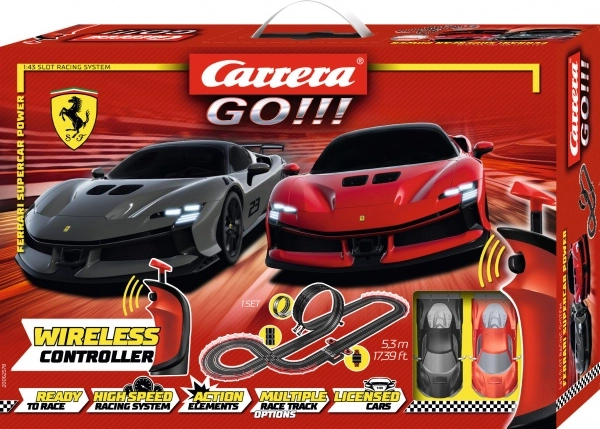 Pista de carreras Carrera GO Ferrari Supercar Power 5,3 m con mandos inalámbricos