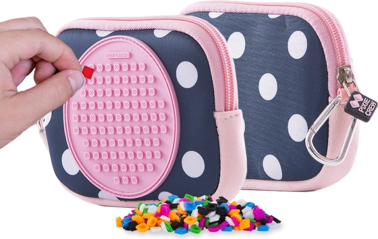 Pixie Crew estuche universal azul con lunares blancos