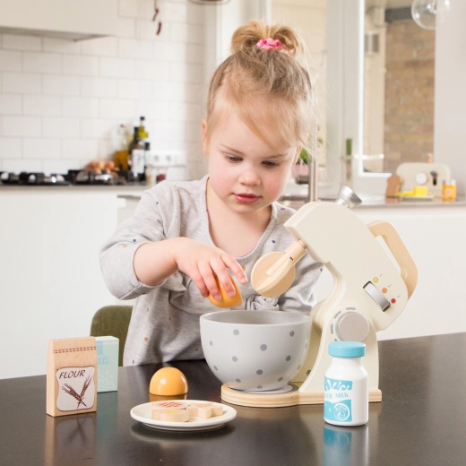 Batidora de cocina de madera para niños