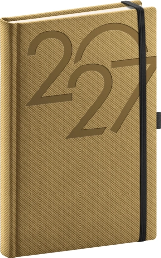 Agenda diaria Notique Ajax 2027 dorada 15 × 21 cm
