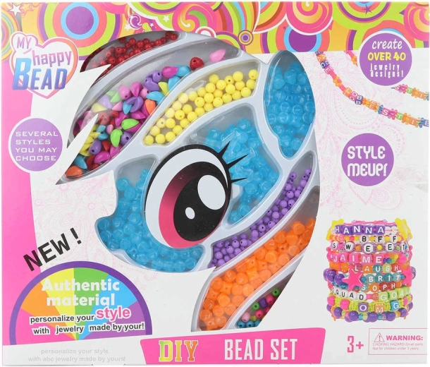 Set creativo de cuentas para ensartar con motivo de pony para hacer pulseras y collares