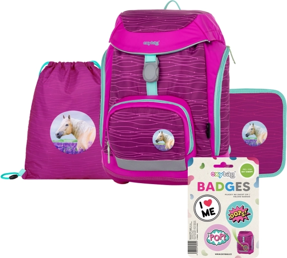 Set escolar OXY Sherpy Pink de 4 piezas