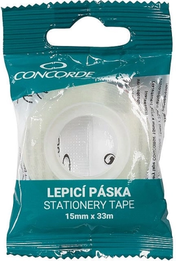 Cinta adhesiva transparente Concorde 15 mm × 33 m