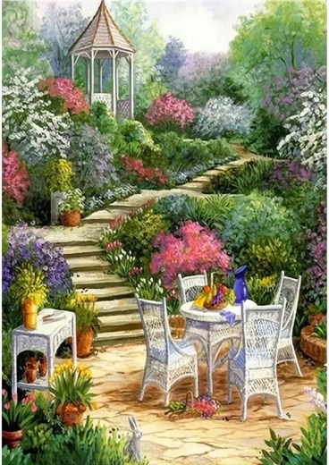 Norimpex Pintura por números Desayuno en el jardín 40 × 50 cm