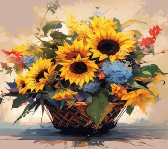 Norimpex pintura de diamantes Girasoles 30 × 40 cm