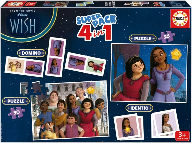 EDUCA Set de juegos Deseos 4 en 1