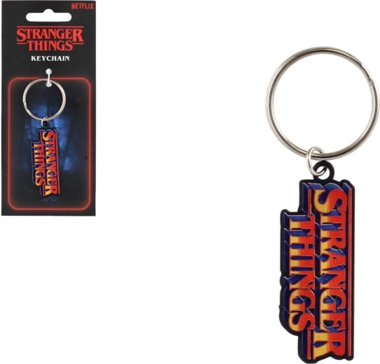 Llavero metálico de Stranger Things con el logotipo de WSQK