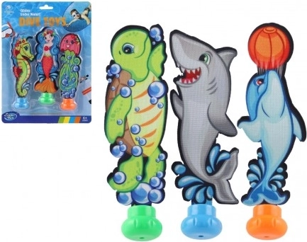 Set de juguetes de buceo para piscina, 3 uds., plástico, 2 tipos