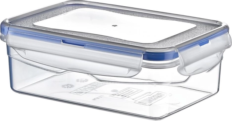 Caja de plástico para alimentos con tapa y junta de silicona 400 ml