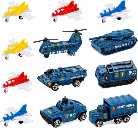 Accesorios abundantes: vehículos, aviones y complementos de tráfico