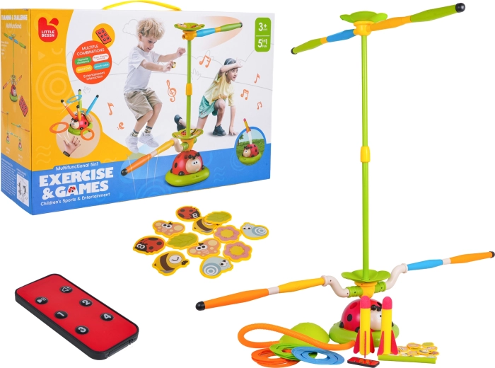 Conjunto de juegos deportivos y de movimiento infantil 5 en 1 con mariquita