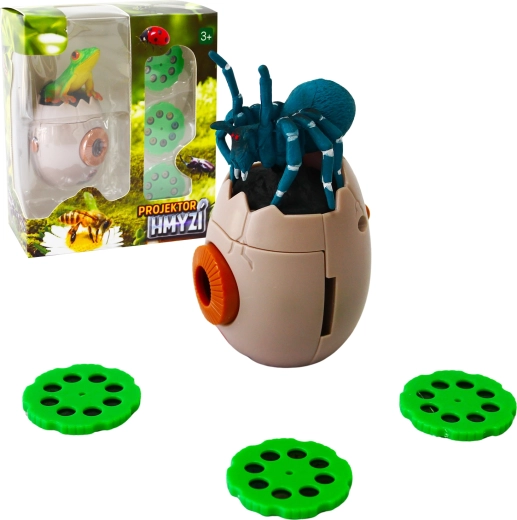 Proyector de insectos y anfibios con forma de huevito con 3 discos intercambiables