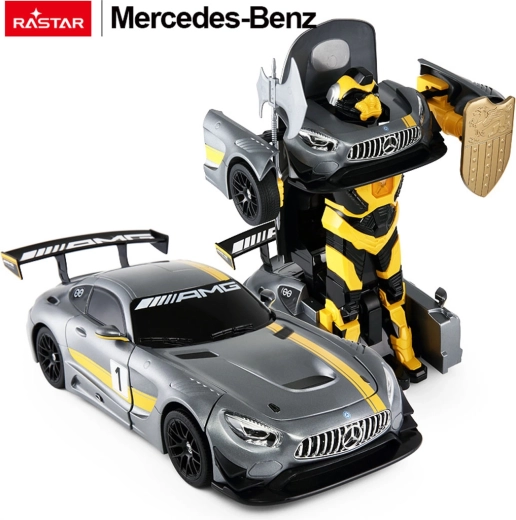 Coche RC y robot 2 en 1 Rastar Mercedes‑AMG GT3 1:14 gris