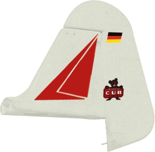 Deriva vertical con timón para Piper Super Cub EP-Pro, roja