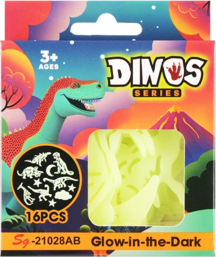Dinosaurios adhesivos luminosos – set de 16 uds.