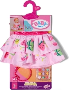 Baby born vestido con diadema y sistema Pinplay, 43 cm