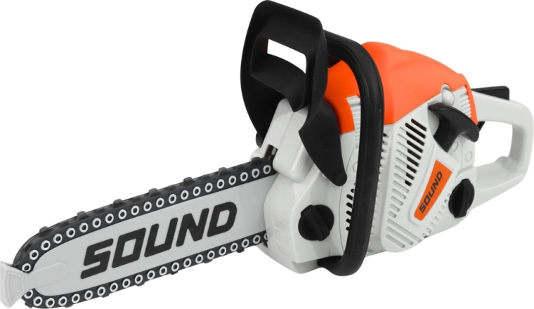 Motosierra con sonidos y cadena giratoria