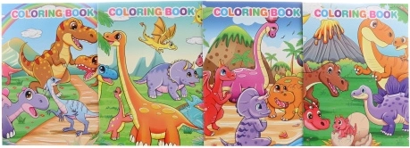 Libro para colorear de dinosaurios con pegatinas
